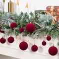 thumbnail image 2 of Yastouay 23 Pcs Christmas Ball Ornaments Set,Mix Size Red Velet Shatterproof Christmas Ball Hanging Xmas Tree for Christmas Decorations, 2 of 8