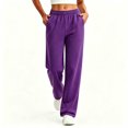 thumbnail image 5 of VBVC Women's Straight Leg Sweatpants , Soft Stretchy Lounge Trousers For Women , Ladies' Y2K Casual Active Pants with Pockets, S-2XL, 5 of 6