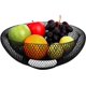 thumbnail image 1 of Cesta de fruta de hierro forjado de doble capa - Cesta de fruta de malla de alambre negra Xemadio WL-00789, 1 of 7