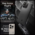 thumbnail image 2 of Funda para teléfono celular Spigen Mag Armor MagFit para iPhone 15 Pro Max, 2 of 7