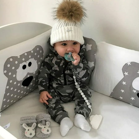 

Qufokar Baby Gift Set Track Clothes for Girls Hooded Outfits Clothes Jumpsuit Boys Camouflage Baby Print Romper Girls Boys Outfits&Set