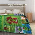 thumbnail image 4 of Fashion Christmas Green Monster Throw Blanket, Flannel Christmas Blankets and Throws for Bed, Washable Air Conditioned Blanket 50"*60"（130 * 150cm）, 4 of 4