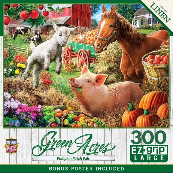 MasterPieces Green Acres Pumpkin Patch Pals 300 Piece Farm Jigsaw Puzzle
