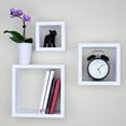 thumbnail image 2 of Ballucci Square Floating Wall Shelves, Set of 3 Wood Shelves for Wall Decor, White, 2 of 6