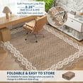 thumbnail image 6 of Garvee 2'x6' Scalloped Runner Rugs Modern Bordered Carpet, Washable Rug Non-Slip Contemporary Accent Rug Low Pile Indoor Mat for Hallway Bedroom Kitchen, Camel, 6 of 8