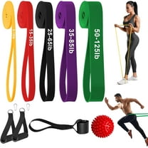 Resistance Bands Set, Long Workout Bands for Pull Up Assistance, Physical Therapy & Full Body Training, 8-Piece Exercise Bands for Men & Women