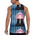 thumbnail image 3 of Fotbe Dog in Hairdresser Pattern Men's Quick Dry Workout Tank Top Gym Muscle Tee Fitness Bodybuilding Sleeveless T Shirt Breathable Workout Shirt-4X-Large, 3 of 9