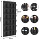 thumbnail image 2 of Zapatero colgante, 24 bolsillos, bolsillo de almacenamiento colgante, sobre la puerta, armario para colgar en la pared, bolsillos de malla grandes negros (negro) 1 pieza), 2 of 4