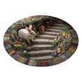 thumbnail image 2 of 3D Visual Easter Rug 40*40, Custom Easter Bunny Round Rug Personalized 3D Effect Easter Day Carpet Non Washable Bunny Area Rug for Living Room Bedroom Birthday Indoor Home Decor Spring Day, 2 of 6