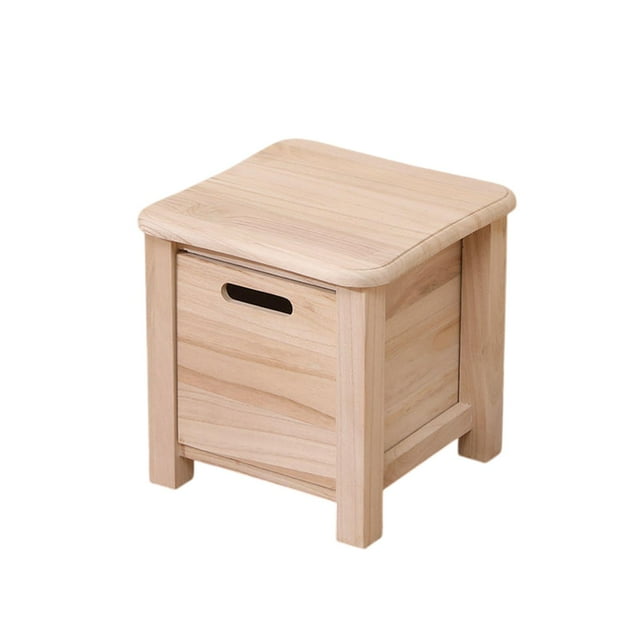 Reposapiés de madera con cajón de almacenamiento Reposapiés Banco pequeño Reposapiés 30cmx30cmx30cm