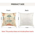 thumbnail image 4 of Pillow Cover,Retro Ethnic Orange Outdoor Decorative 16x16inch Throw Pillows for Couch, Bohemian Pattern Decor Cushion Linen Pillowcase for Bed Car Safa (ONLY Cover), 4 of 6