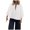 White, variant on Women's French Hollow Embroidered Top - Long Sleeve, Versatile Casual T-Shirt, Polyester Fabric - XS-L Sizes for Daily Wear