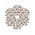 thumbnail image 7 of 13 Inch Round Placemats Set of 6, Farmhouse Rooster Non Slip Heat Insulation PP Table Mats, Country Watercolor Flowers Wood Grain Washable Place Mats for Kitchen Dining Party Table Decor, 7 of 7