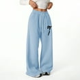 thumbnail image 5 of EnJoCho Girls Bowknot Baggy Sweatpants Cute Straight Leg Athletic Pants With Pockets Clothes Teen Girls 4-13 Years Casual Streetwear Joggers Sweats Loung𝖾wear, 5 of 8