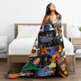 thumbnail image 4 of Blanket Drew Actor Starkey Throw Flannel Blankets Warm Soft Cozy Fuzzy Blanket for Bed Sofa Couch Camping Travel Gift Blankets for All Seasons 50""x40"", Black, 4 of 6