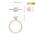 thumbnail image 5 of ANGARA IGI Certified Lab Grown 1 Ct Diamond Hidden Engagement Ring for Women in 14K Rose Gold (Size-6.4mm|Color-F-G|Clarity-VS) | April Birthstone, Anniversary, Jewelry Gift for Women | Diamond Ring, 5 of 8