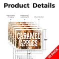 thumbnail image 2 of Caramel Apples Yard Sign 10 Pack of 18 Inch x 24 Inch Double Sided Weatherproof Heavy-Duty Plastic with Stake | Freshly Made Treats, Food Stands, Perfect Snacks | Made in USA, 2 of 7