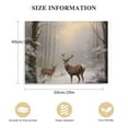 thumbnail image 2 of JEUXUS  Winter Landscape Canvas Print Wall Art - Mystic Forest & Mountain Landscape with Deer Nature Wilderness Poster, Modern Art Rustic Scenic for Living Room, Bedroom, Office, 2 of 5