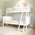 thumbnail image 6 of Flash Furniture Dallas Convertible Bunk Bed with Ladder Twin Over Full White (MG090031TFBWH), 6 of 15