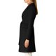 thumbnail image 4 of Abrigo de media longitud con cinturón de doble botonadura y solapa de muesca para mujer INSPIRE CHIC M Negro, 4 of 8