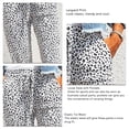 thumbnail image 4 of Womens Leopard Print Pants, Drawstring Elastic Waist Lounge Pants With Pockets, Women Jogger Pants, 4 of 6