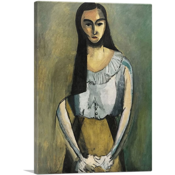 ARTCANVAS The Italian Woman 1916 Canvas Art Print by Henri Matisse - Size: 26" x 18" (0.75" Deep)