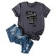 thumbnail image 3 of Gibobby Casual Playera de Manga Corta para Mujer Estampado O-cuello Impresión en color Tops Manga corta Sólido para mujer Camiseta Blusa para mujer(Gris,M), 3 of 5