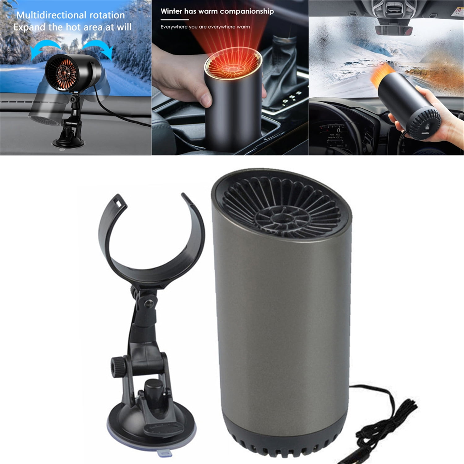 Portable Car Space Heater 12v High Power Windshield Defroster With ...