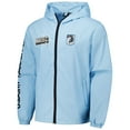 thumbnail image 2 of Men's Light Blue Minnesota United FC Graffiti Hoodie Full-Zip Windbreaker, 2 of 3