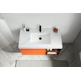 thumbnail image 5 of Manarola 42" Red Amber with Thick Quartz Wall Mount Bathroom Vanity, Open Shelf, 5 of 8