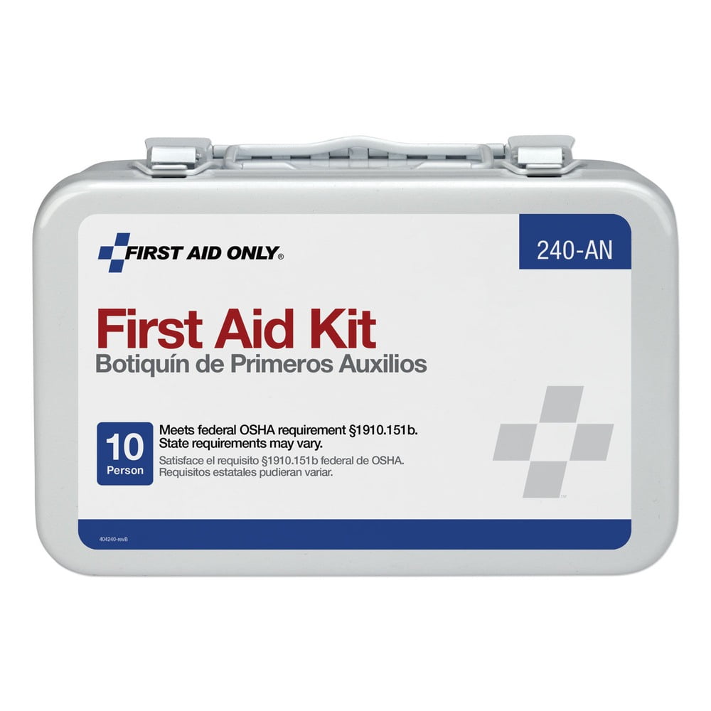 First Aid Only 240-AN ANSI/OSHA Compliant Unitized First Aid Kit for 10 People with Metal Case (1-Kit)