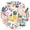 1A-35pcs, variant on 35pcs Retro Stationery Stickers Travel Teacher Reward Stickers Adventure Animal Stickers for Suitcase Fridge