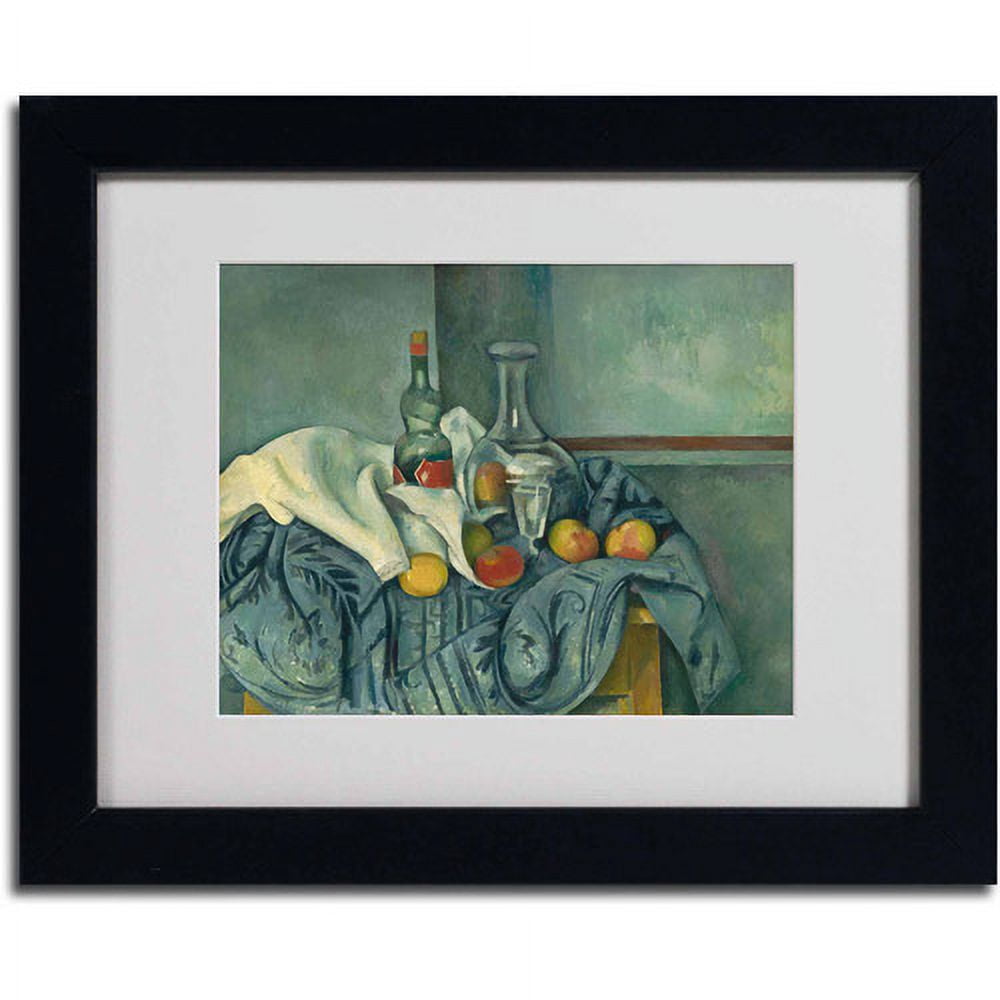 Trademark Fine Art "The Peppermint Bottle" Canvas Art by Paul Cezanne, Black Frame