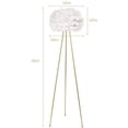 thumbnail image 5 of Maxax 60" Feather Floor Lamp, Elegant Gold Tripod Standing Lamp with White Feather Shade for Bedroom, Living Room, Dining Room, and Kitchen, 5 of 6