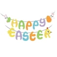 thumbnail image 1 of Sijial 1 Set Easter Banners Colorful Cartoon Bunny Egg Pattern Happy Easter Letter Festive Multi-purpose Decorative Gift Happy Easter Hanging Bunting, 1 of 3