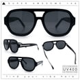 thumbnail image 2 of Iconic Classy Luxe Thick Metal Core Arm Racer Sunglasses All Black, 2 of 8