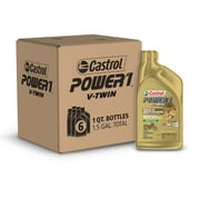 Castrol Power 1 V-Twin 4T 20W-50 Full Synthetic Motorcycle Oil, 1 Quart, Case of 6