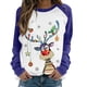 thumbnail image 2 of Pntutb Mujer Cuello Redondo Moda Casual Manga Larga Estampado Navideño Sudadera tops Blusa Pntutb Pntutb-1507, 2 of 4