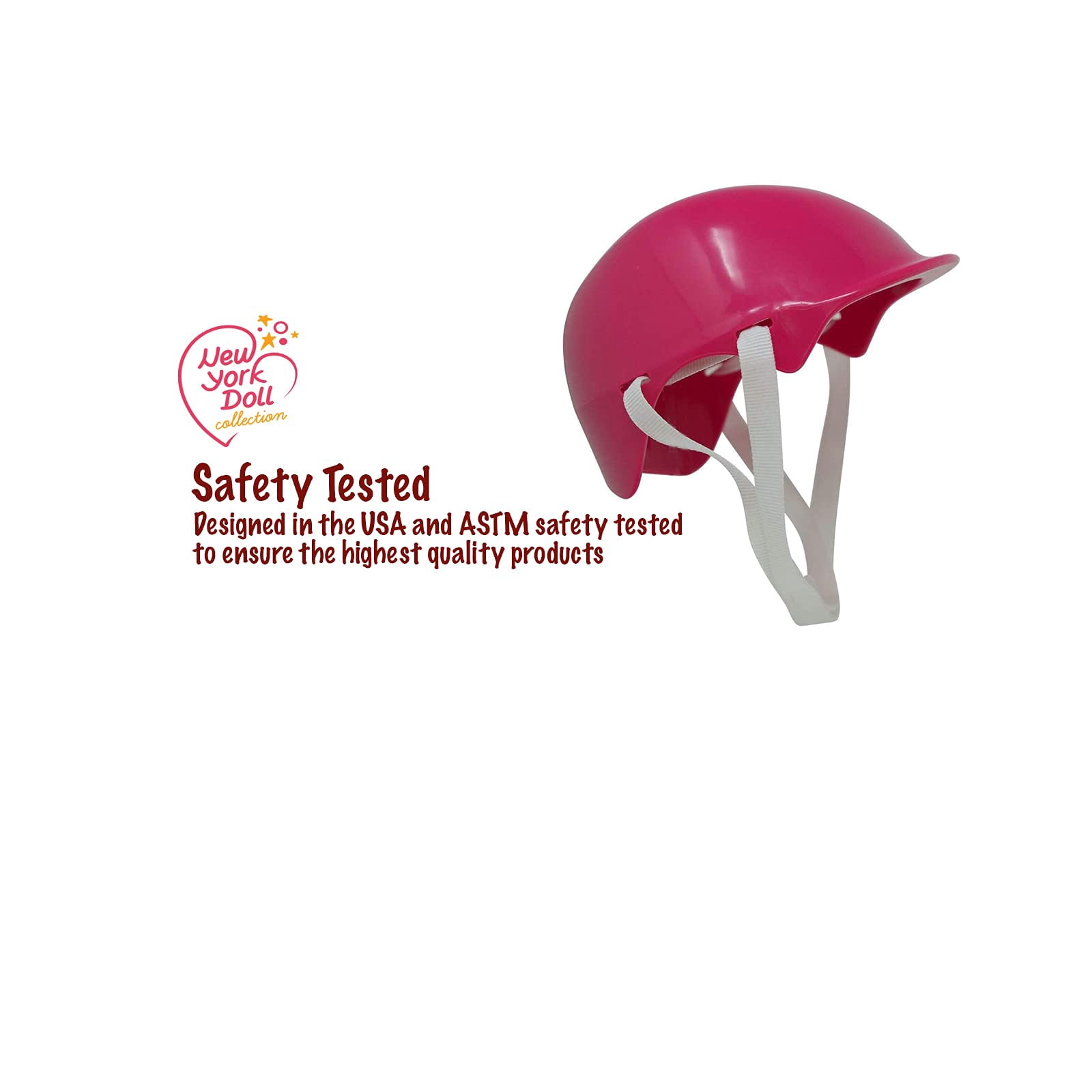 The New York Doll Collection Bicycle Helmet for Dolls - Fits All 18 inch  Dolls (Pink) - Walmart.com