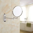 thumbnail image 5 of Wall Mirror, Bathroom Makeup Mirrors, Wall Mounted Brass Double Sided 360° Swivel Magnifying Vanity Shaving Extendable Adjustable, 5 of 8