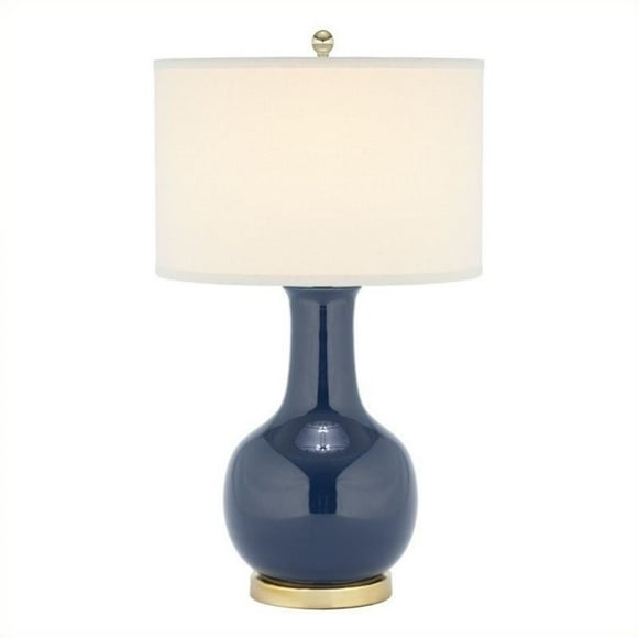 Safavieh Judy Ceramic Royal Blue Lamp with White Shade