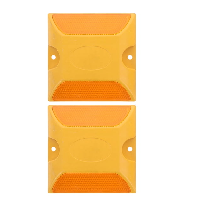 KAKOWELY 2pcs High Visibility Reflective Road Markers For Street Pavement Safety Road Reflectors For Night Visibility And Road Safety Double-Sided Reflective Markers For High Reflectivity