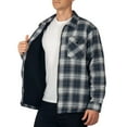 thumbnail image 5 of Alpine Swiss Mens Felix Fleece Lined Flannel Jacket Heavyweight Zip-Up Plaid Shirt Shacket Warm Winter Outerwear BLGY 2XL, 5 of 7