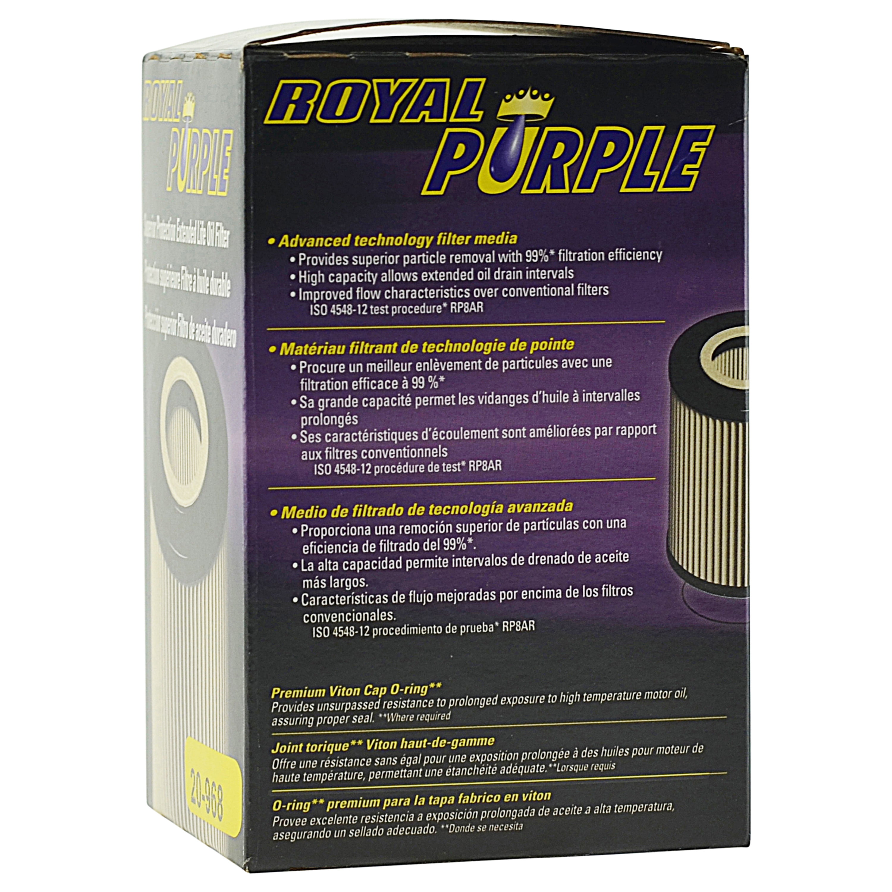 Royal Purple Extended Life Engine Oil Filter 20-968, for Lexus and Toyota Fits select: 2010-2023 TOYOTA 4RUNNER, 2006-2023 LEXUS IS