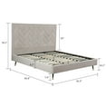 thumbnail image 3 of Manhattan Comfort Crosby King-Size Bed with Solid Wood Frame in Beige, 3 of 9
