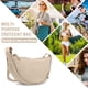 thumbnail image 5 of Bandolera EVGLOW de nylon con forma de media luna para mujer, beige, talla L, 5 of 7
