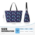 thumbnail image 4 of Daiia Flower Blue Skull Beach Travel Bag - Water-Resistant Beach Bag, Lightweight Tote with 7 Pockets for Women and Men - Gym,Pool,Camping,Reusable Grocery Bag, 4 of 7