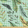 thumbnail image 2 of Ambesonne Forest Fabric by the Yard, Romantic Autumn Vibes Botany, 5 Yards, Pastel Green Blue and Peach, 2 of 5