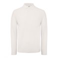 thumbnail image 1 of B&C - Polo de manga larga ID.001 para hombre (Paquete de 2) (Nieve), 1 of 2