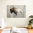 thumbnail image 3 of Elephant Stock Colorful Bison On Wood Wall Art - Horizontal Canvas Wall Art - Living Room Wall Decor - Animal Canvas - Brown And Gray Decor By Avery Tillmon - 12" x 8", 3 of 8